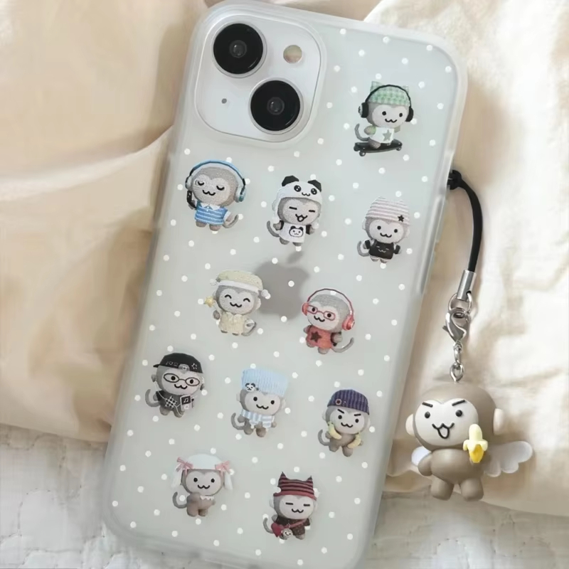 Usb Charger - Funda de teléfono Simple Kawaii Monkey