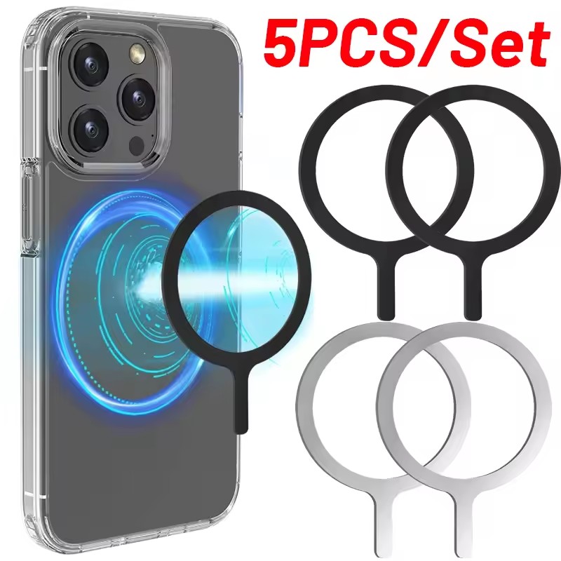 Wireless Charger - Anillo Adhesivo de 5-1 Piezas para