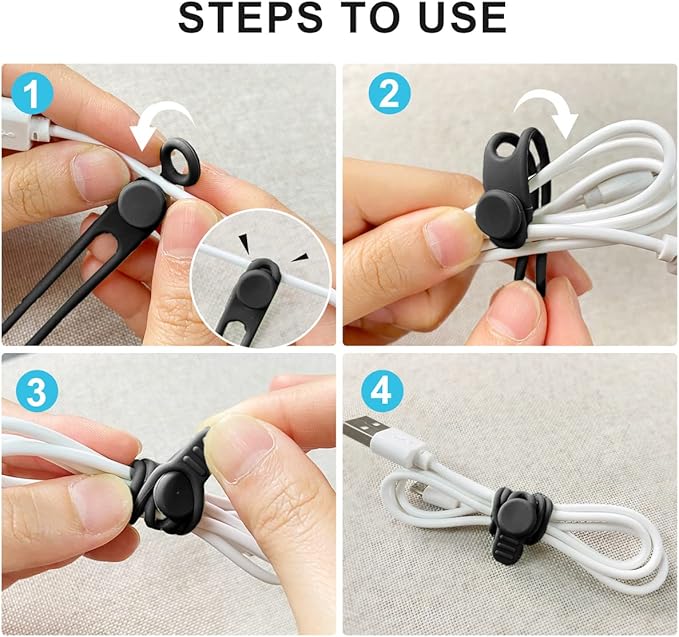 10 unidades de sujetacables de - Cable Organizer reseña y precio