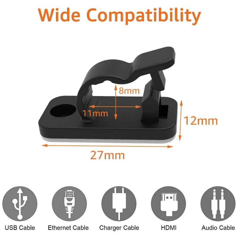 10/50PCS Clips organizadores d - Cable Organizer reseña y precio