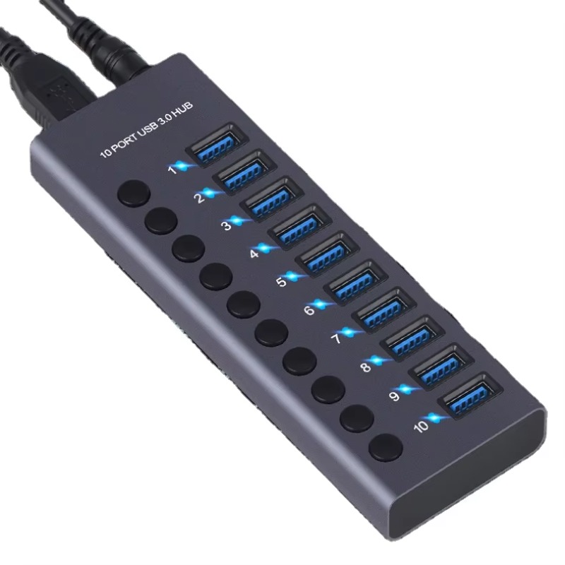 Hub USB 3.0 de 10 Puertos de A - Usb Hub reseña y precio